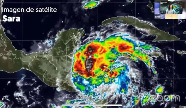 ‘Sara’ causará lluvias «intensas» en la Península de Yucatán
