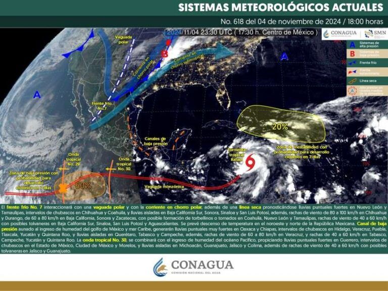 Se forma en el Caribe la tormenta tropical Rafael; se prevé que sea huracán categoría 2