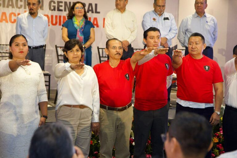 Rinde protesta la Asociación General de las y los Trabajadores, Delegación Quintana Roo