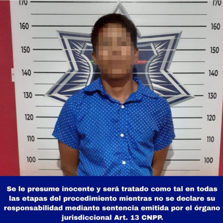 Detienen a menor de edad por presunto abuso sexual de una niña de 3 años