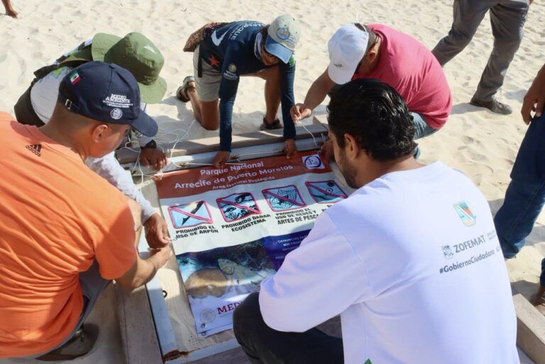 Refuerzan el cuidado del parque marino Arrecife de Puerto Morelos