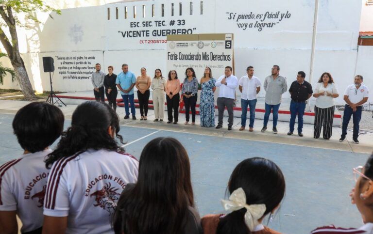 Gobierno de Solidaridad lleva la “Feria Conociendo mis Derechos” a estudiantes de la Secundaria Técnica 33