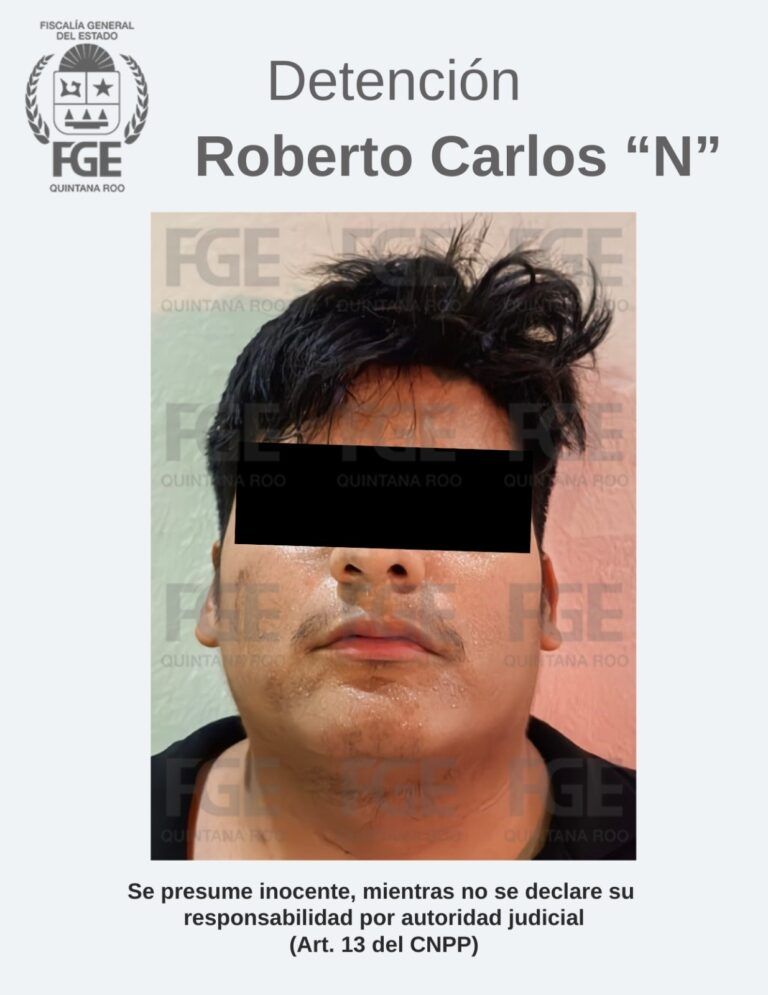 Autoridades detienen a 4 personas y aseguran drogas, armas cortas y largas en zona de invasión de Playa del Carmen