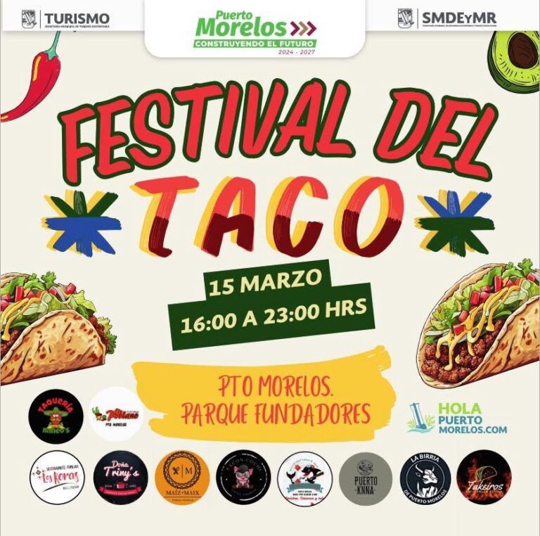 Ya viene el Tercer Festival del Taco en Puerto Morelos