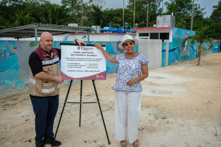 Justicia social para habitantes de la zona limítrofe: rehabilitaremos sistema de agua potable, anuncia Mara Lezama