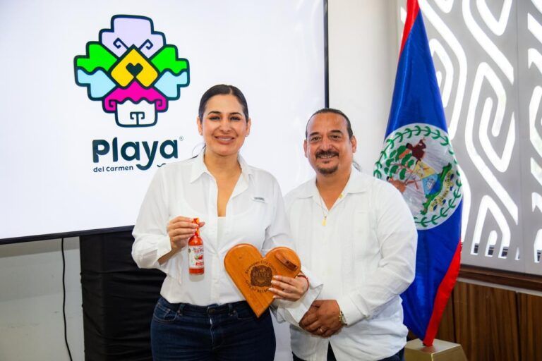 Playa del Carmen fortalece lazos internacionales: Estefanía Mercado recibe al alcalde de Belmopán, Belice