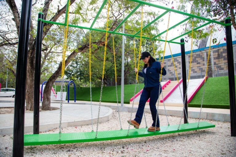 Un espacio más rescatado para el pueblo, Estefanía Mercado entrega un renovado Parque de la Noventa