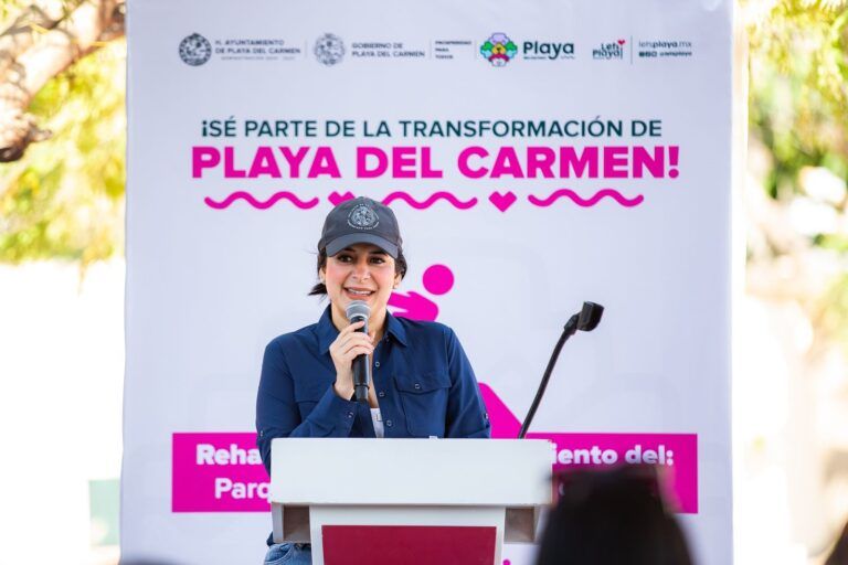 Estefanía Mercado transforma el corazón de Playa del Carmen: reconstruye el parque Leona Vicario