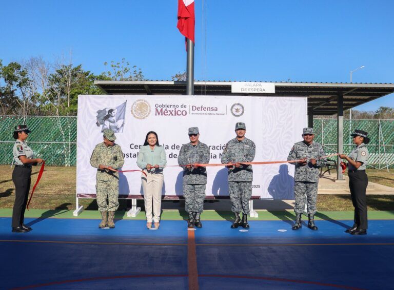 Asiste Blanca Merari a la inauguración de las instalaciones de la Guardia Nacional en Puerto Morelos