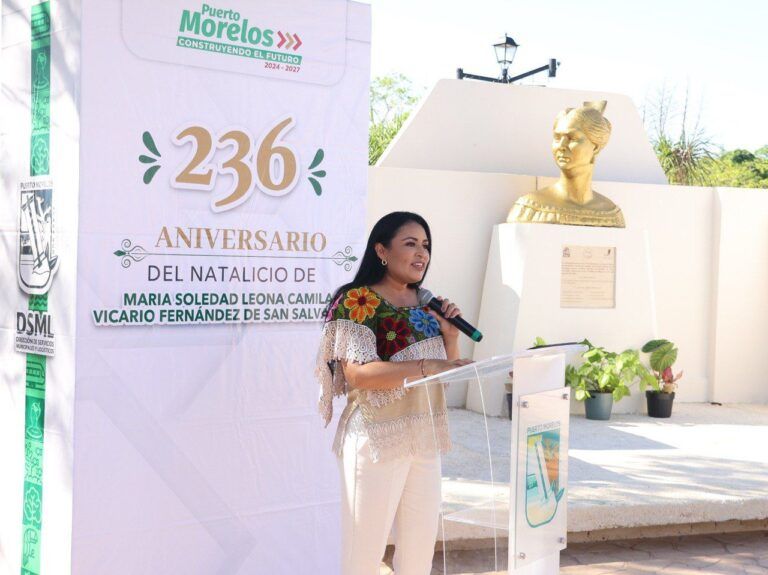 Puerto Morelos celebra el 236 aniversario del Natalicio de Leona Vicario