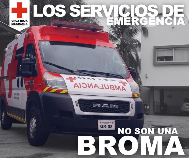 Cruz Roja de Cancún alerta de alto numero de llamadas falsas a las líneas de emergencia
